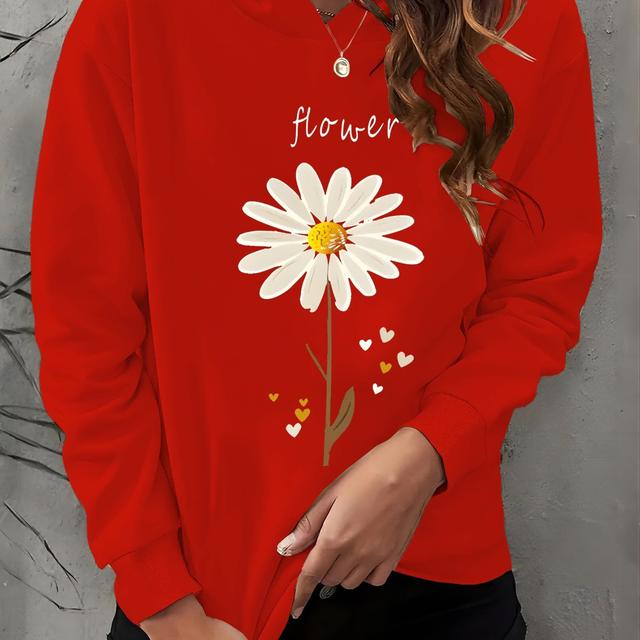 TEMU Letter Print Kapuzenpullover mit Kordelzug, Casual Langarm Hoodie, Damenbekleidung