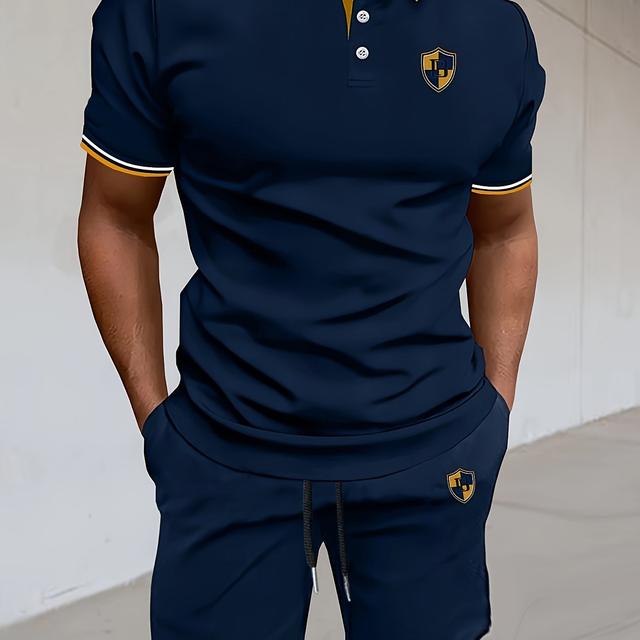 TEMU Herren Freizeitmode Zweiteiliges Set mit Großem Anzug und Digitaldruck-Muster