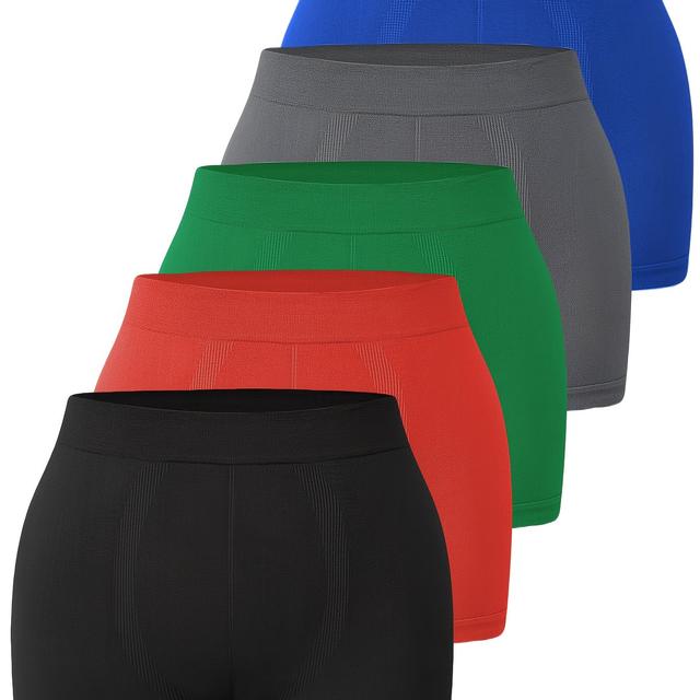 TEMU 5-pack Athletic Women's Shorts, Suitable For Outdoor Hiking, Fitness Running, Yoga Comfortable Elastic Plus Size Shorts Base Layer, And 0xl-6xl Women's Athletic Pants