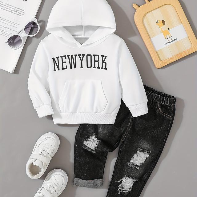 TEMU Tenue en Denim pour Bébé Garçon, pour l'Extérieur