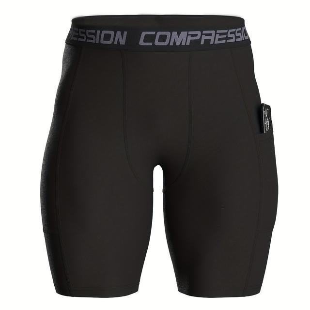 TEMU Men's Shorts Quick-drying Breathable Compressed Sports Underwear Shorts Suitable For Outdoor Running, Training, Fitness, Cycling