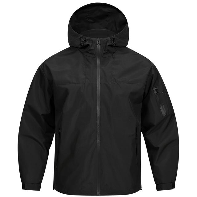TEMU Men's Stylish Loose-fitting Hooded Windbreaker For Outdoor Sports And Casual Wear