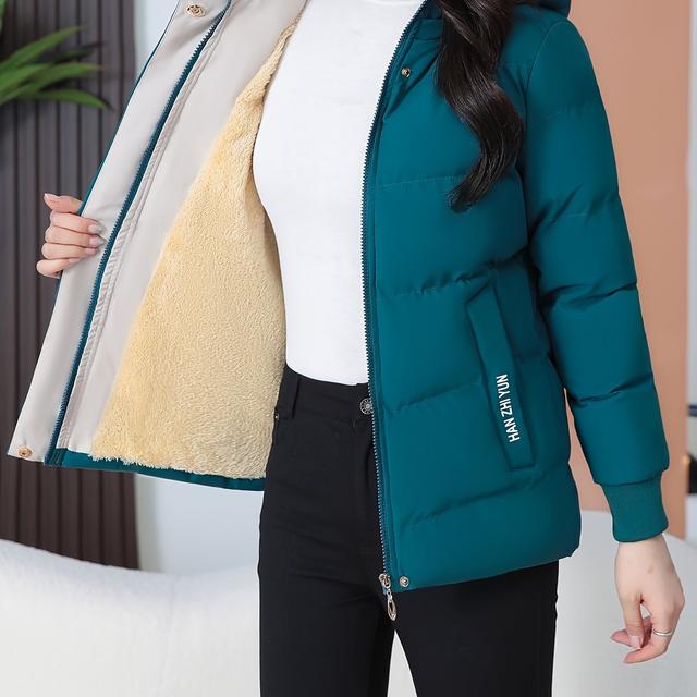 TEMU Chaqueta Corta para Mujer, Gruesa y Forrada con Forro Polar, Elegante e Informal, Nueva Ropa de Invierno para Madres de , Abrigo