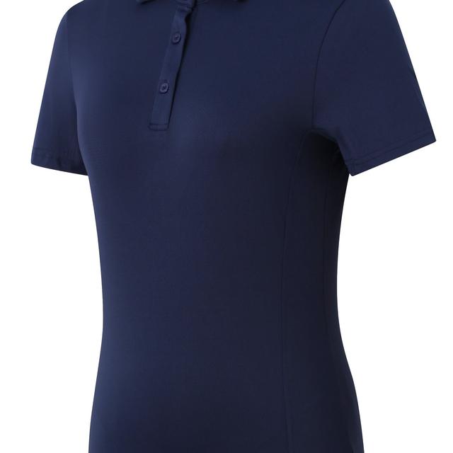 TEMU Pólos de de cor sólida para mulheres, adequados para desporto, trabalho, exercício, golfe, ténis, corrida, pesca e treino