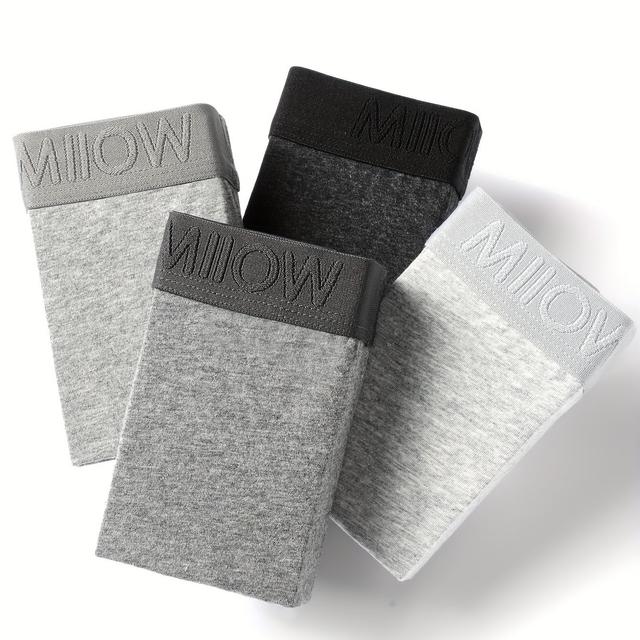 TEMU 4 st mörkgrå och ljusgrå herrunderkläder