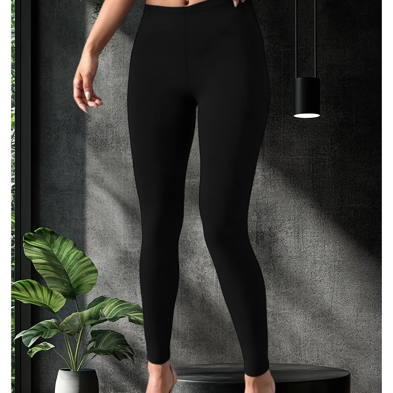 TEMU Abdominal And Hip-lifting Black Pants, High-waisted Design, Hides And In