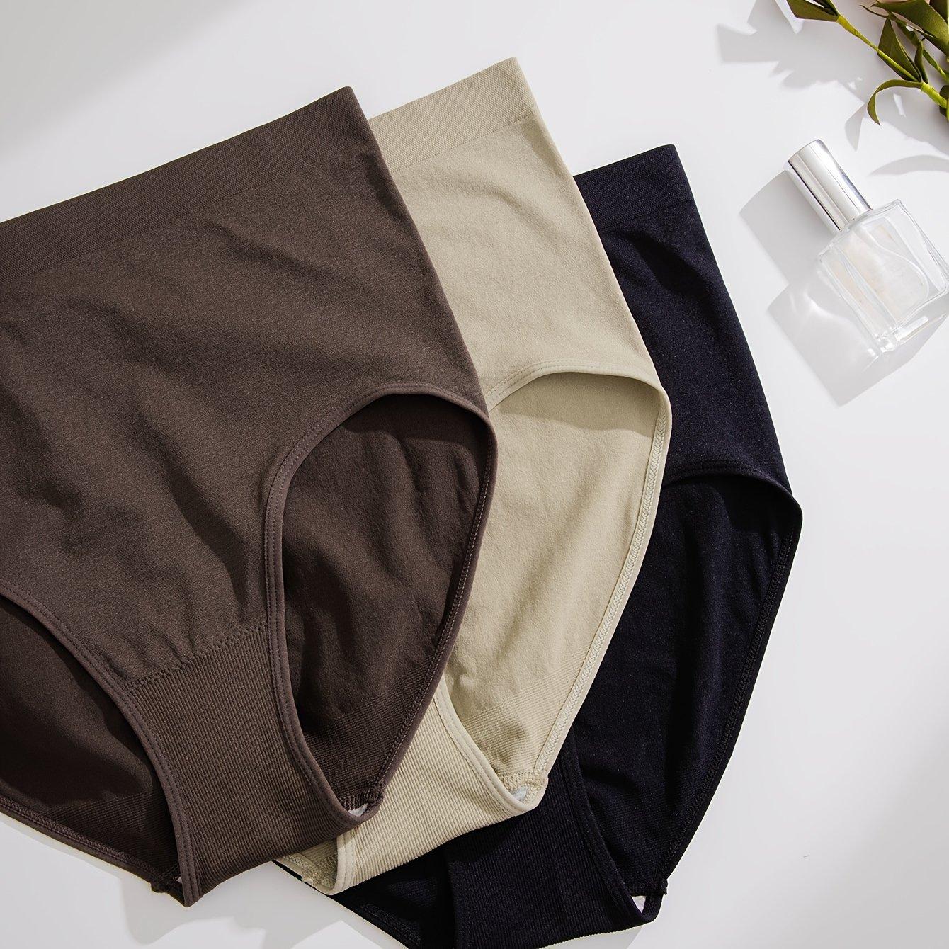 TEMU Bezszwowe Majtki Ciążowe Plus Size, Zestaw 3 szt