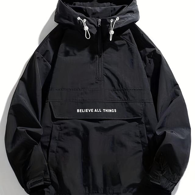 TEMU 【メンズ】ジャケット、防風、無地、スフィット、快適、アウトドアに最適、スポーティー、着回し、、カジュアス、春・秋に