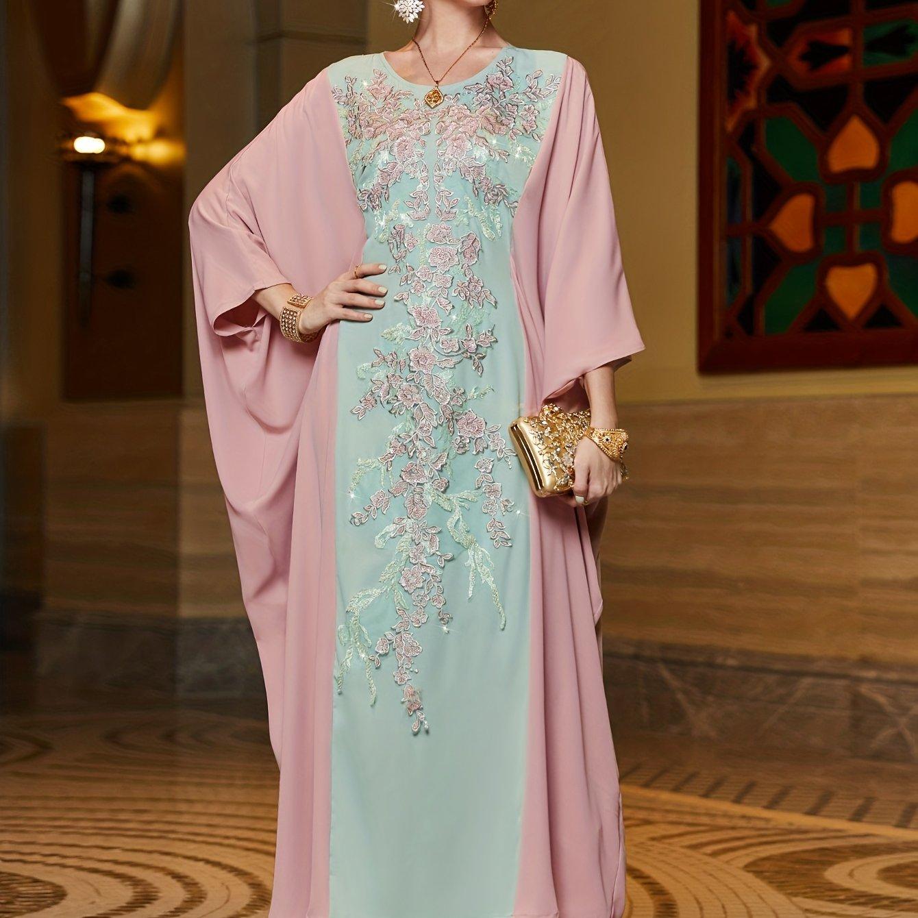 TEMU 3161pink Pixel Beads And Green Rice Beads Embroidered Cape Bat Shirt