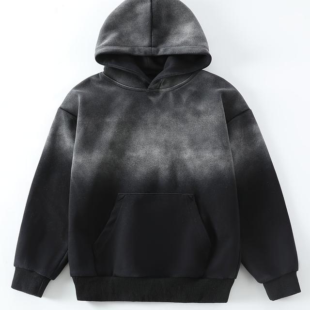 TEMU Boys Spring And Autumn Korean Hooded Loose Sweater 2024 New Mid-sized 's Boys Fall Ruffian Shirt Trend