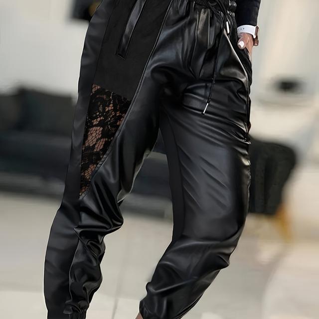 TEMU Street Style Lace Personalized Pants