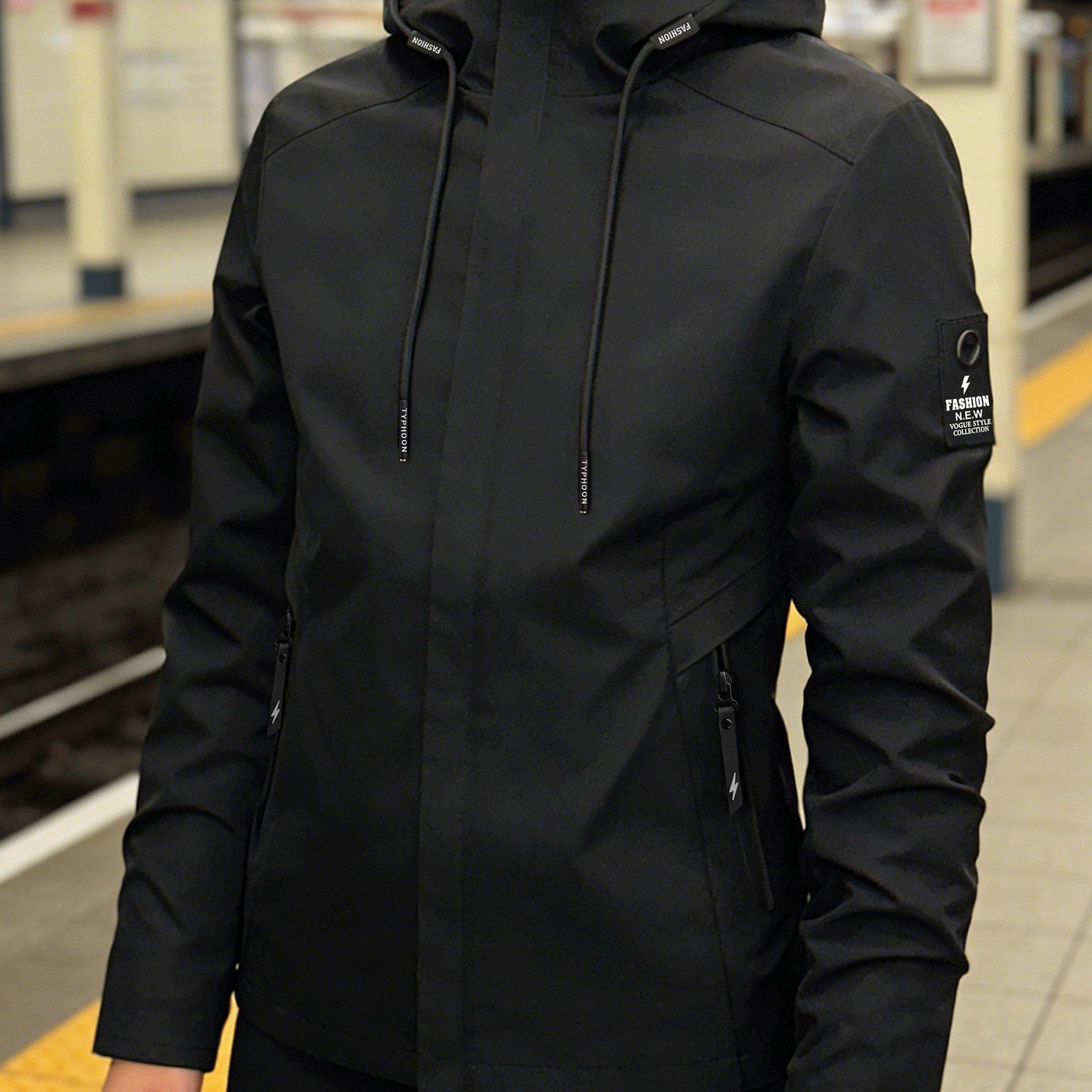 TEMU Women's Windbreaker Jacket, Casual Women's Zip-up Top Outerwear