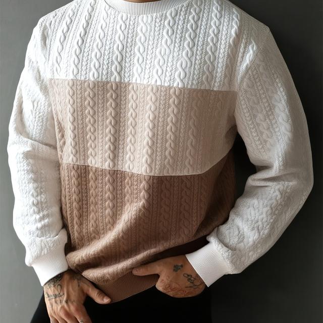 TEMU Nueva Sudadera de Hombre de Otoño e Invierno con Jacquard y Diseño de Pequeño, Ideal para Deportes, Ocio, Running al y Entrenamiento Físico, con Largas