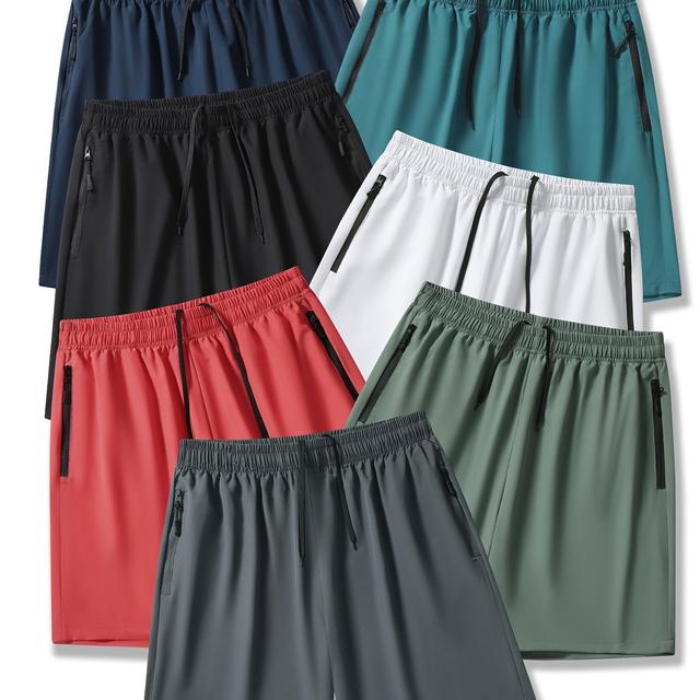 TEMU 7-Farben-Pack Herren Freizeit-Sportshorts Bequeme und Weiche Mehrfarbige Shorts