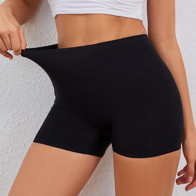 TEMU 1 Pack High Waist Boyshorts, Easy Comfy Breathable Stretchy Intimates Panties, Women's Lingerie & Underwear