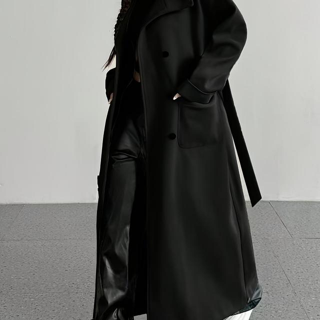 TEMU Eryu Directed Ladies'solid Color Casual Long Sleeve Regular Coat Directed.