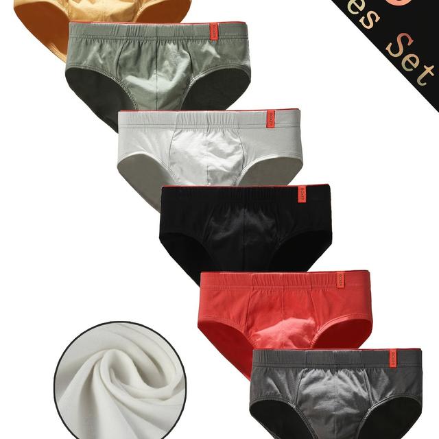 TEMU 6pcs Set Men's Cotton Boxer Briefs, , Loose Fit, , Comfortable, Breathable, Soft, Plus Size, Boxer Briefs With Boxer Embroidery, Fashionable And Trendy Underwear Set