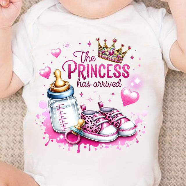 TEMU PF3787 Body Bebé Menina Menino Chegou Estampa de Letras Fato de Escalada, para Exterior