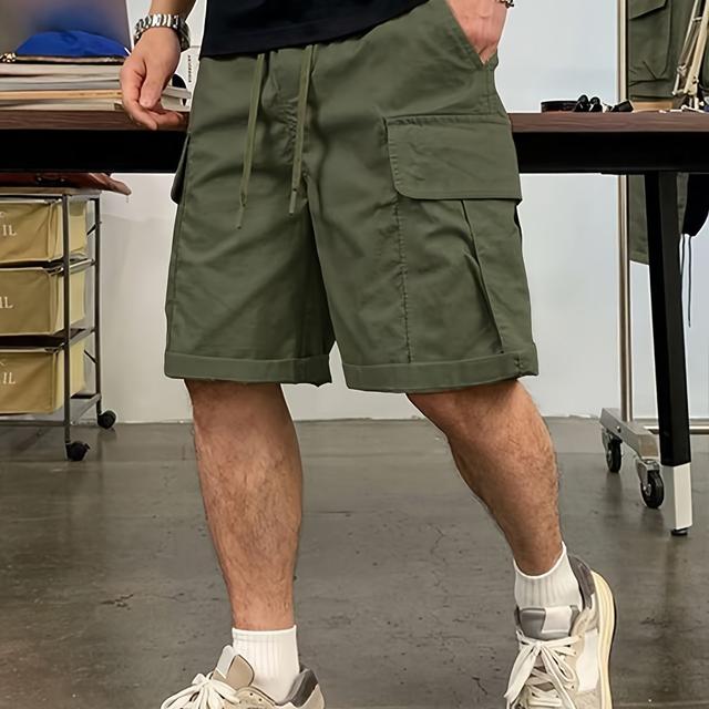 TEMU Pantalones cortos de trabajo de moda para hombre