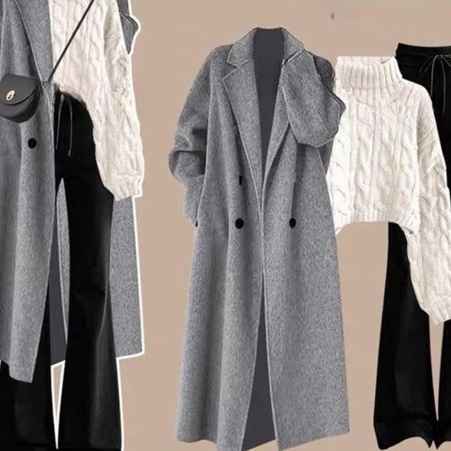 TEMU マイヤード 2025 レディース 新作 コート テンペラメント ファンユージェ セーター ホースシューパンツ