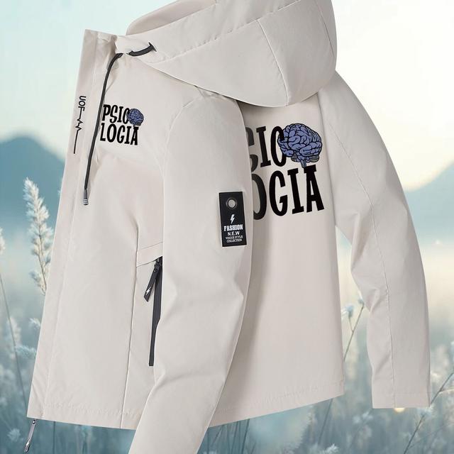 TEMU Chaqueta de Moda Estampada para Hombre