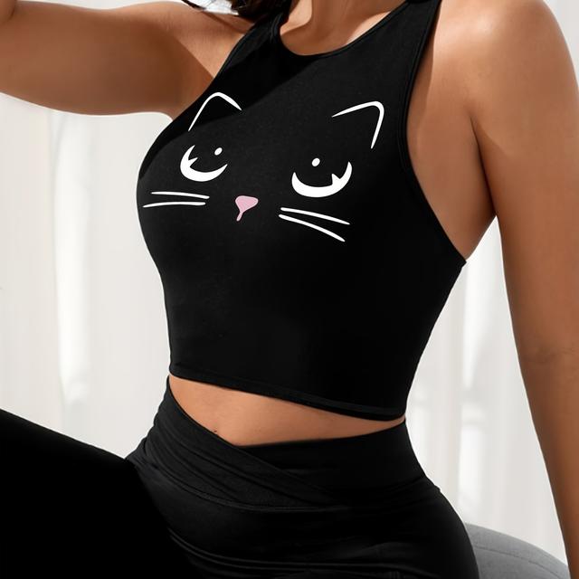 TEMU Women's Casual Training Tank Top With Animal Print