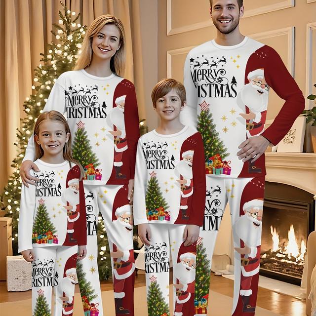 TEMU Christmas, Practical Parent-child Suits For Occasions, Family Gatherings, .long-sleeved Pajamas Set, Home Clothes Set, Pajamas Set, Fashion Parent-child Suit