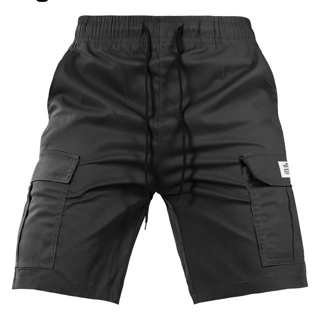 TEMU 1pz Pantalones Cortos Casuales de Moda para Hombre , Adecuados para Correr al Aire Libre con Cordón y Múltiples Bolsillos