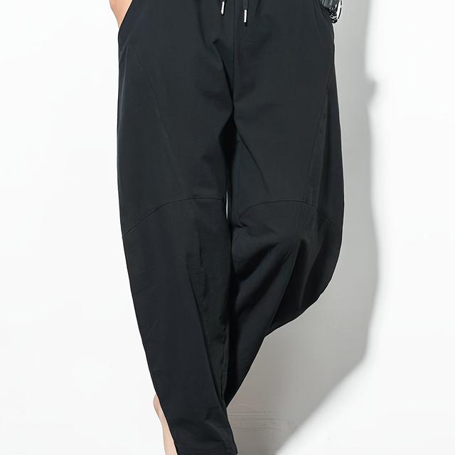 TEMU メンズ カジュアルパンツ 麻混紡 速乾 快適 通気性 良好 トレンド ハーレムパンツ 夏用