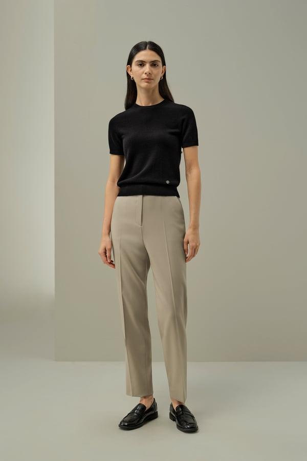 LILYSILK Haut Cachemire Femme Noir M Ajust¨¦ Manches Courtes L¨¦ger Respirant ¨¦l¨¦gant