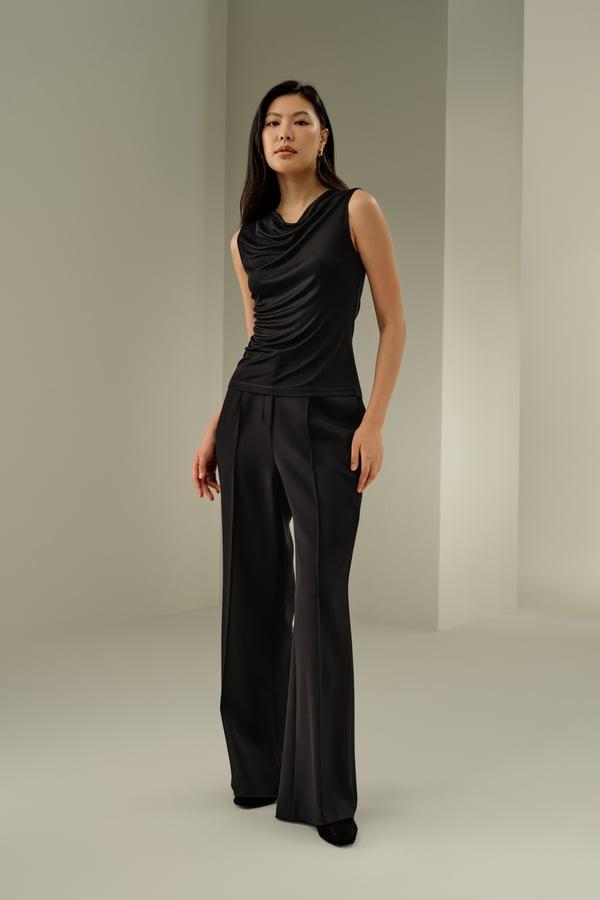 LILYSILK Silk Tops For Women Natural Silk Silk Jersey Comfortable United Kingdom Black M