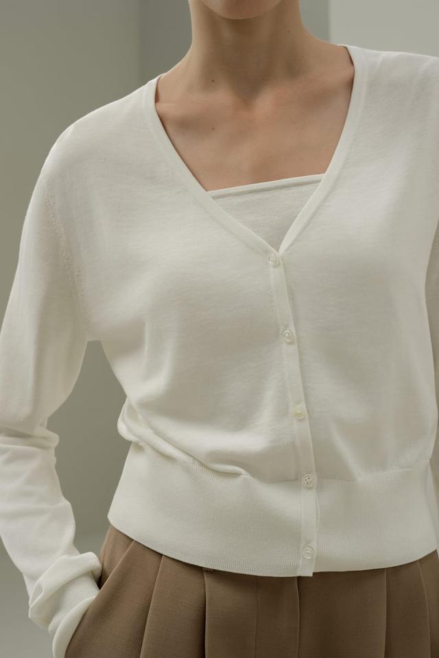 LILYSILK Cardigan Femme Soie & Coton Blanc XL Ensemble 2 Pièces Doux Respirant