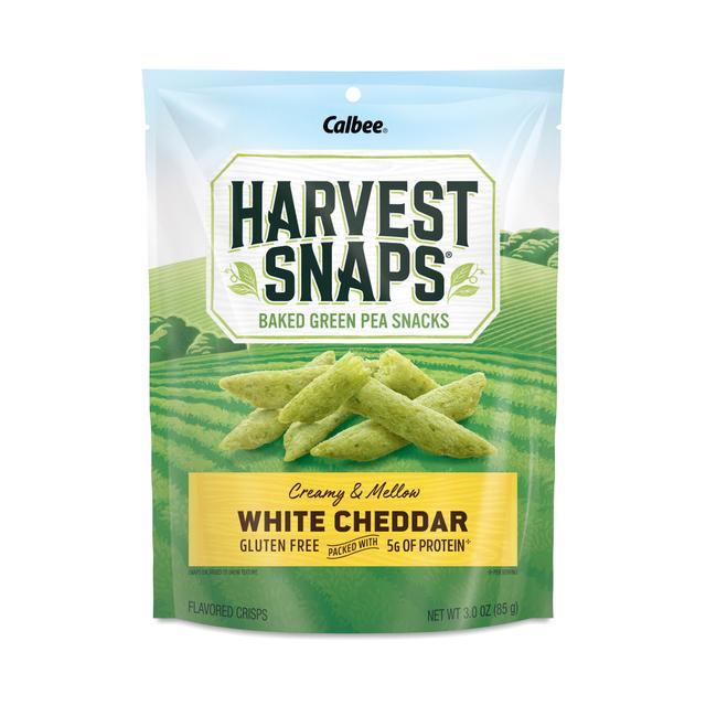 Harvest Snaps Baked Green Pea Snacks, White Cheddar 3 oz pouch