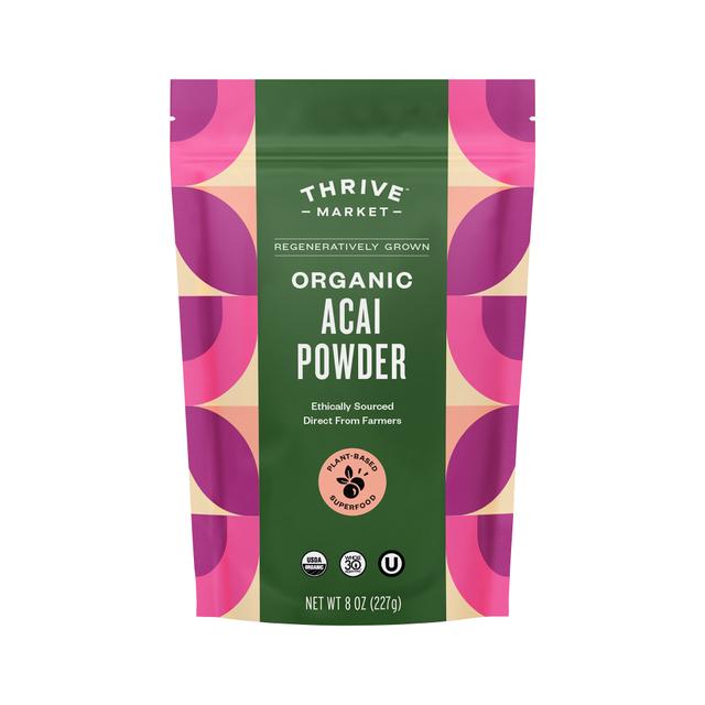Thrive Market Regeneratively Grown Organic Açaí Powder Superfood 8 oz bag