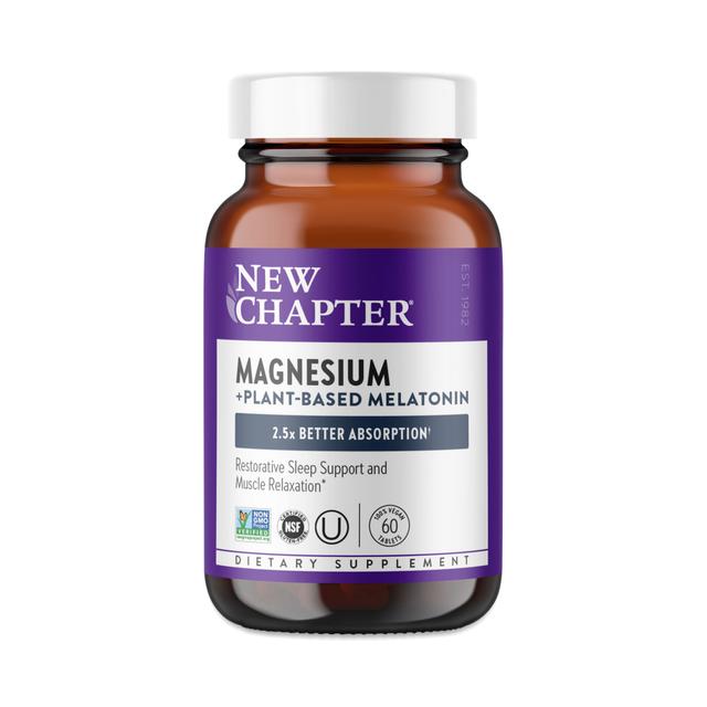 New Chapter Magnesium + Plant-Based Melatonin 60 tablets
