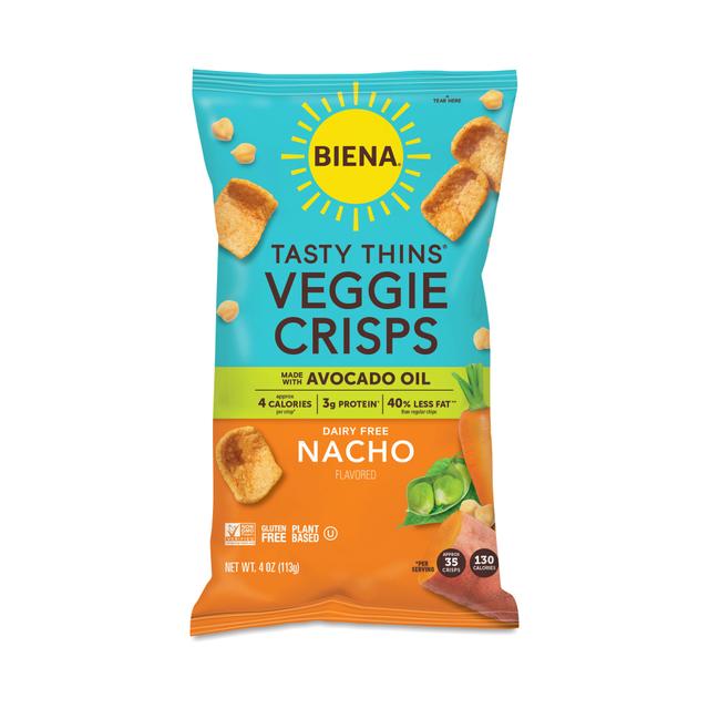 Biena Veggie Crisps, Dairy Free Nacho 4 oz bag
