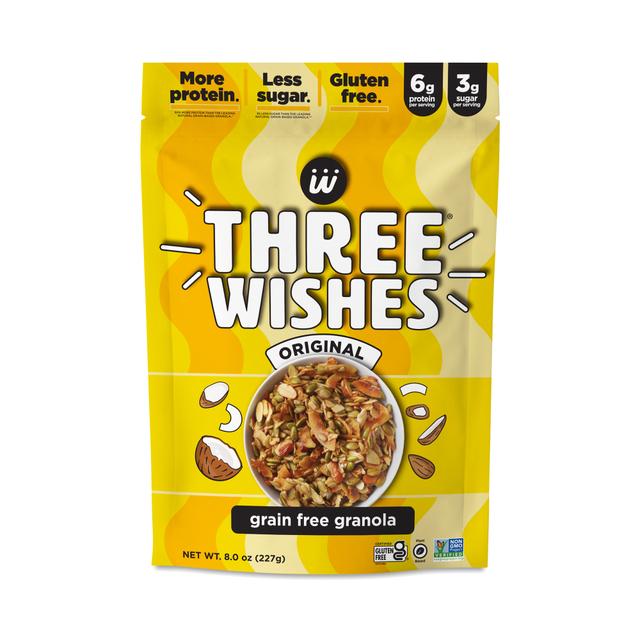 Three Wishes Grain Free Granola, Original 8 oz pouch