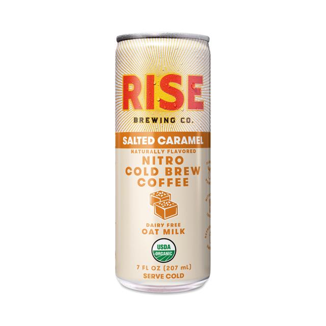 2-Pack RISE Brewing Co. Nitro Cold Brew Coffee, Oat Milk Salted Caramel 7 fl oz can