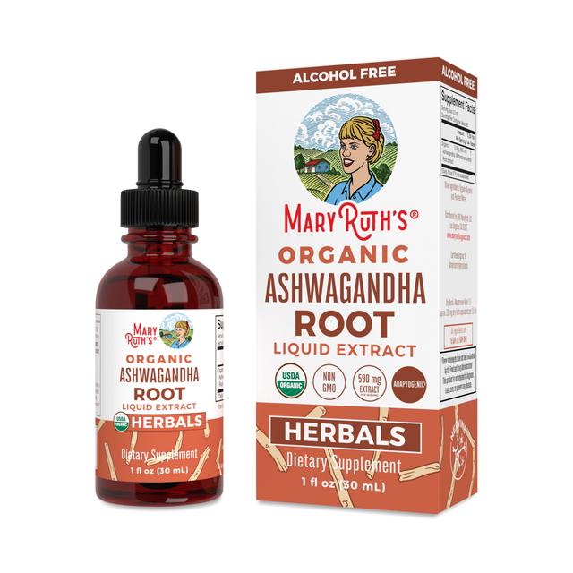 MaryRuth's Organic Ashwagandha Root Liquid Extract 1 fl oz dropper