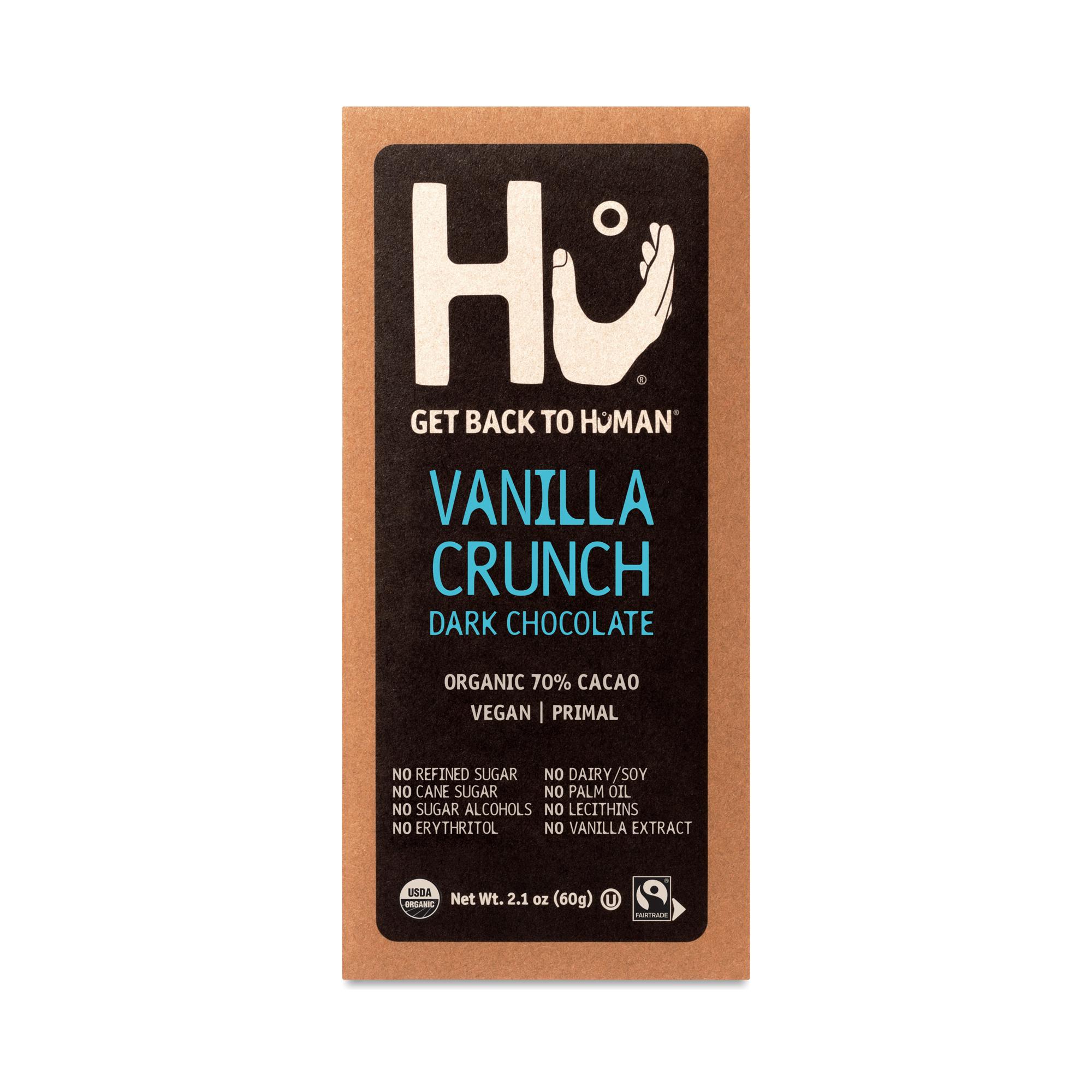 Hu Dark Chocolate Bar, Vanilla Crunch 2.1 oz bar