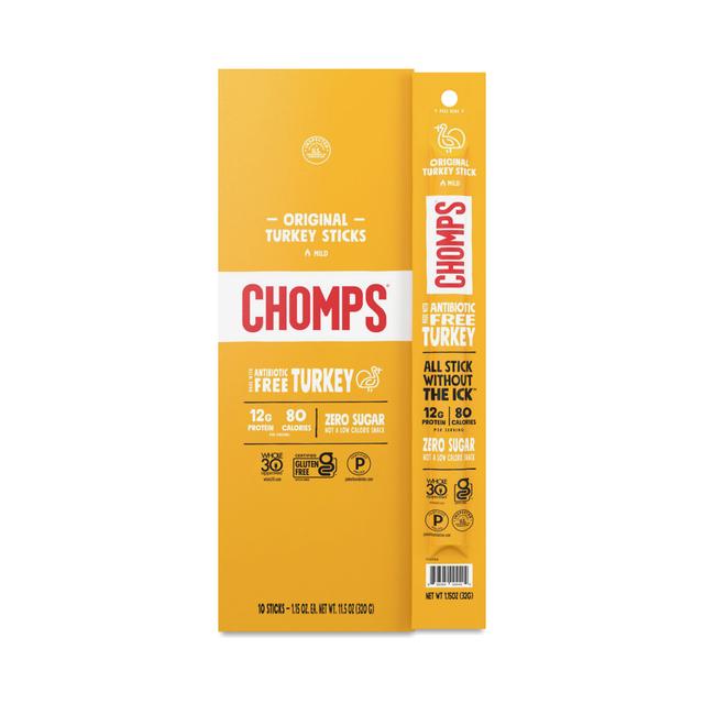 Chomps Turkey Sticks, Original 10 sticks (1.15 oz each)