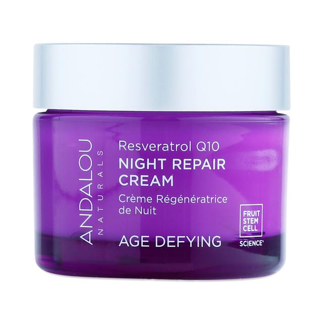 Andalou Naturals Resveratrol Q10 Night Repair Cream 1.7 oz jar