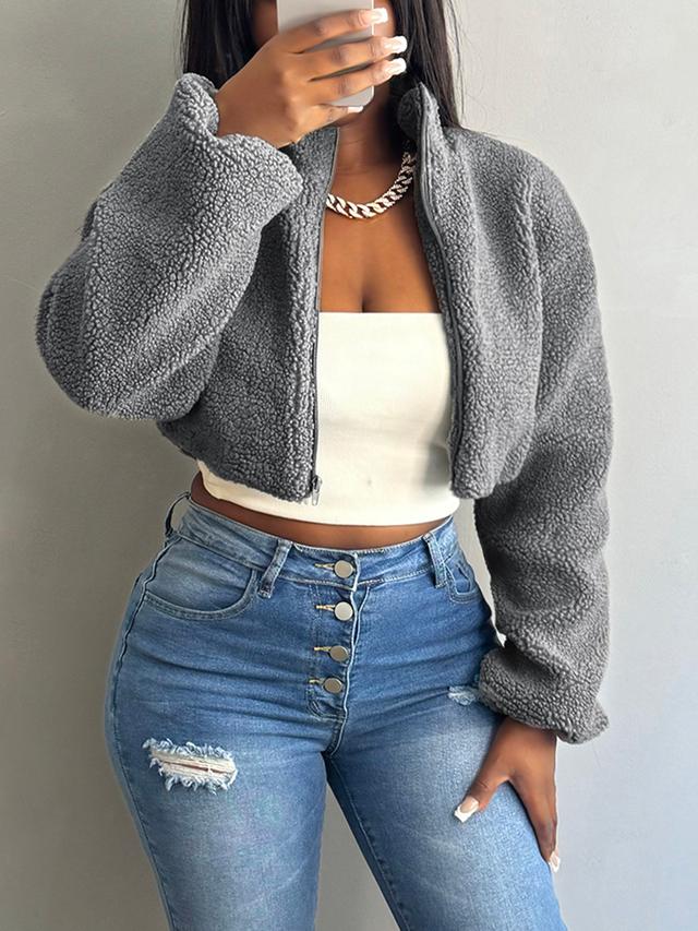 LW BASICS Solid Color Coat&Jacket