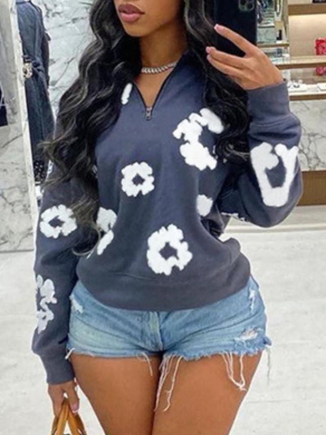 LW Pattern Floral Sweatshirt