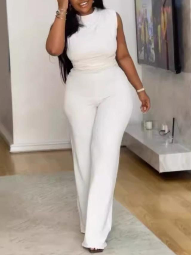 LW Plus Size Solid Color Jumpsuit 0X