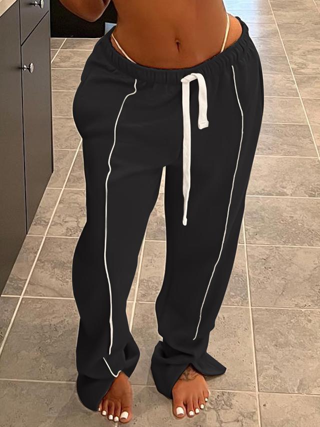 LW BASICS Plus Size Solid Color Pants 4X