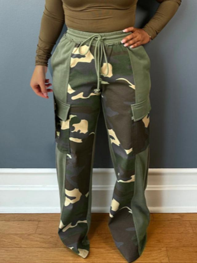 LW Plus Size Patchwork Camo Pants 3X