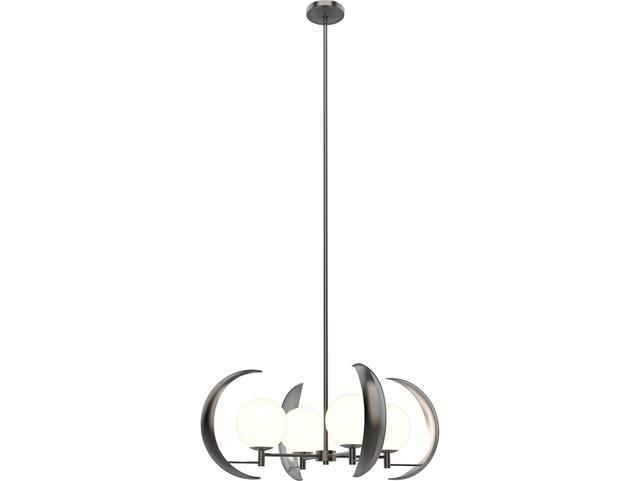 Celeste 4-Light Urban Bronze Black Globe Geometric Chandelier