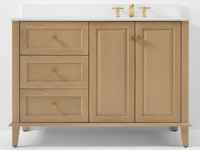Hannah Oak 42" Right Basin Vanity