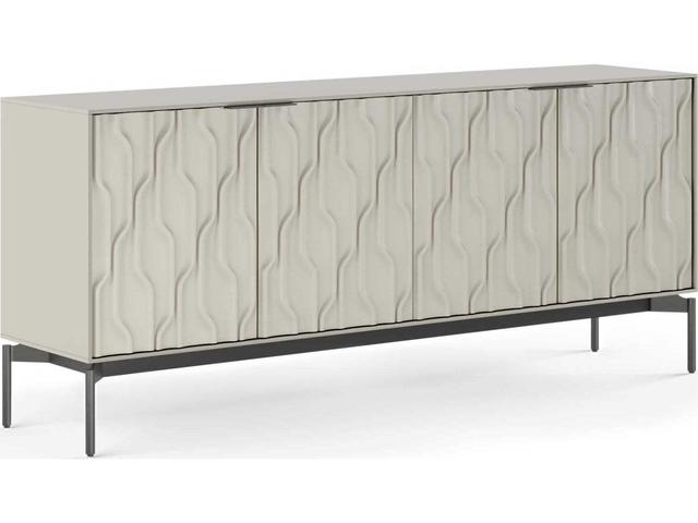 Mesa 79" Stone Brushed Carbon Clear Credenza Sideboard